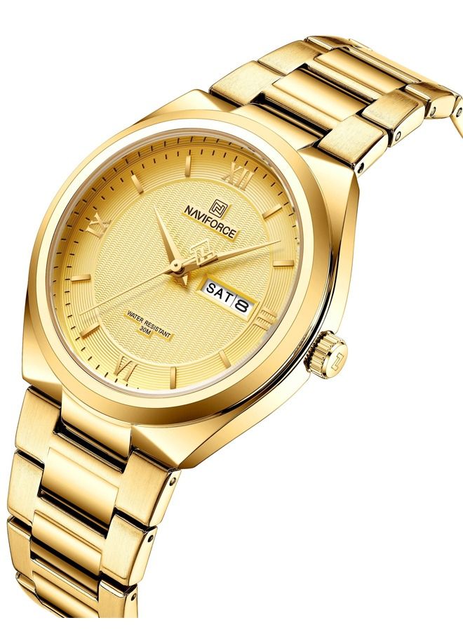 NAVIFORCE Unisex Water Resistant Analog Luxury Watch Day and Date Edition NF8030 - Image 2