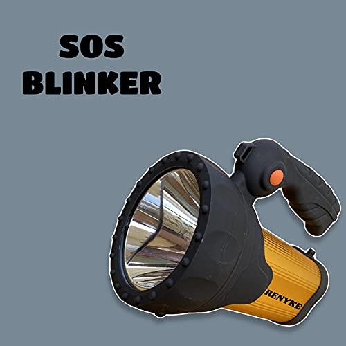 Renyke Renyke Waterproof Bright Led Torch Light Laser Long Range Distance High Power Search Light Kisan Large 300watt  - Image 2