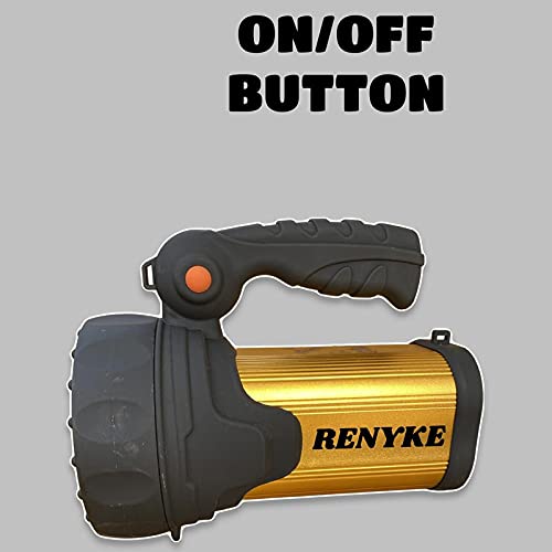 Renyke Renyke Waterproof Bright Led Torch Light Laser Long Range Distance High Power Search Light Kisan Large 300watt  - Image 4