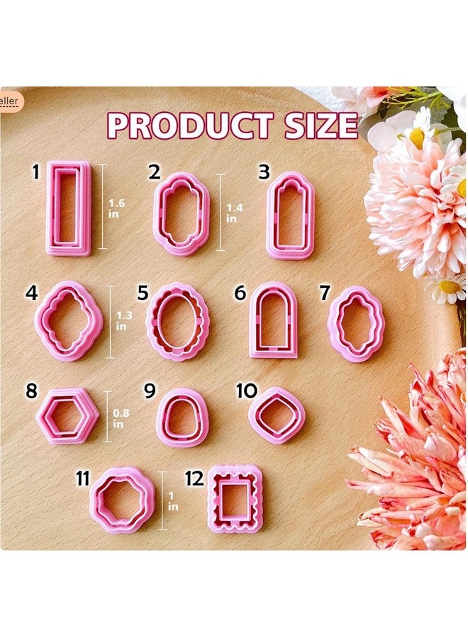 DHANISHTHA Dhanishtha | Polymer Clay Cutter Cutters | Clay Cutter Clay Tool | Basic Shapes Earing Making Tools | Clay Cutter Tool Jewellery Making Tools | Color May Vary | Set of 12 Cutters |  - Image 3