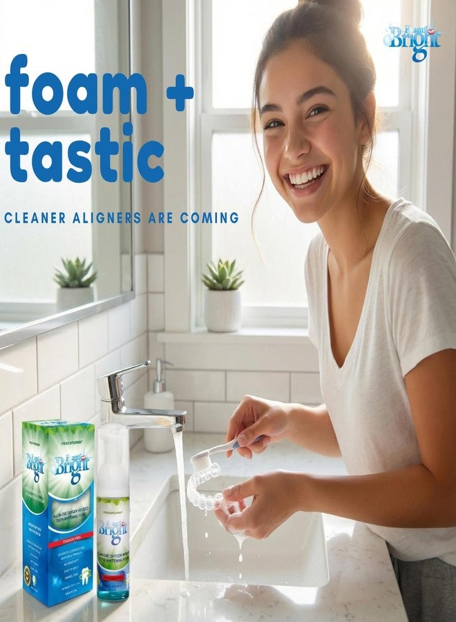 Foam Bright Retainer Foam Cleaner & Teeth Whitening Formula. The Ultimate Cleaning Toothpaste for Aligner Retainers. Great for All Kinds of Clear Retainers, Braces & Aligners. Safe for Dentures. (3 Pack - Image 4