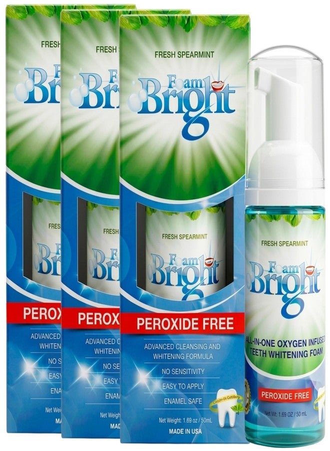 Foam Bright Retainer Foam Cleaner & Teeth Whitening Formula. The Ultimate Cleaning Toothpaste for Aligner Retainers. Great for All Kinds of Clear Retainers, Braces & Aligners. Safe for Dentures. (3 Pack - Image 1