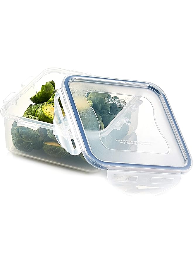LOCK & LOCK Airtight Food Storage Container, 20.29-oz / 2.54-cup, Clear Blue, Square, Plastic - Image 1