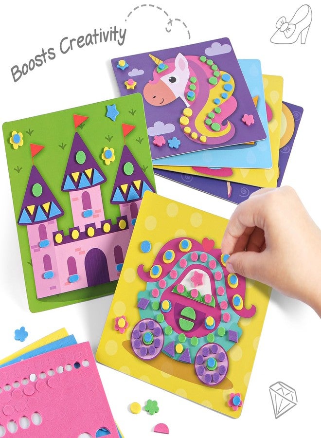 FIRSTCRY INTELLISKILLS Intelliskills Premium Foam Craft Kit for Kids,DIY Felt Craft Kits Set for Fun & Creativity,Art & Craft Kit for Boys & Girls,Preschool Educational DIY Activity for 3-6 Years,BIS Certified,Birthday Gift (Princess) - Image 2