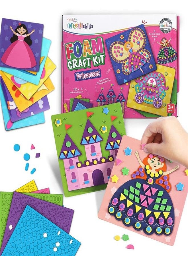 FIRSTCRY INTELLISKILLS Intelliskills Premium Foam Craft Kit for Kids,DIY Felt Craft Kits Set for Fun & Creativity,Art & Craft Kit for Boys & Girls,Preschool Educational DIY Activity for 3-6 Years,BIS Certified,Birthday Gift (Princess) - Image 1