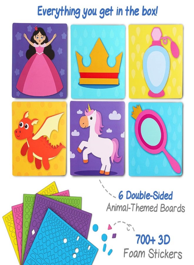 FIRSTCRY INTELLISKILLS Intelliskills Premium Foam Craft Kit for Kids,DIY Felt Craft Kits Set for Fun & Creativity,Art & Craft Kit for Boys & Girls,Preschool Educational DIY Activity for 3-6 Years,BIS Certified,Birthday Gift (Princess) - Image 3