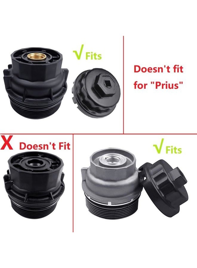 Ibetter Heavy Duty Oil Filter Wrench for Toyota,Lexus,RAV4,Camry,Tundra,Highlander,Sienna and More-Cup Style Oil Filter Cap Removal Socket Tool for 2.5-5.7L Engine with 64mm Cartridge Style Oil Filter Housing - Image 5