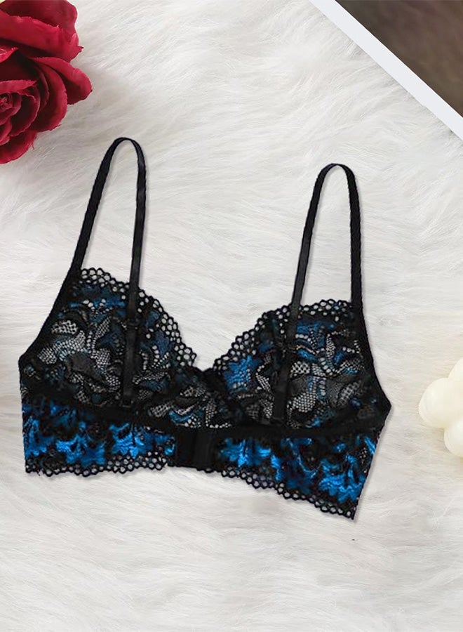 MARGOUN Women Small Lingerie Set Transparent Lace Lingerie Set Passion Outfit Sleepwear Babydoll Set Suspenders Deep V Bodysuit Corset Nightwear Blue - Image 2