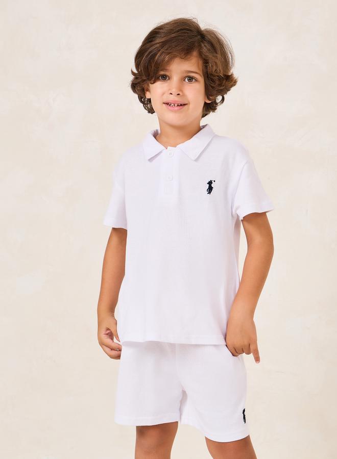 Styli Embroidery Polo T-Shirt and Shorts Set - Image 2