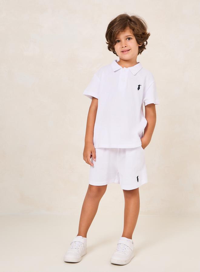 Styli Embroidery Polo T-Shirt and Shorts Set - Image 1
