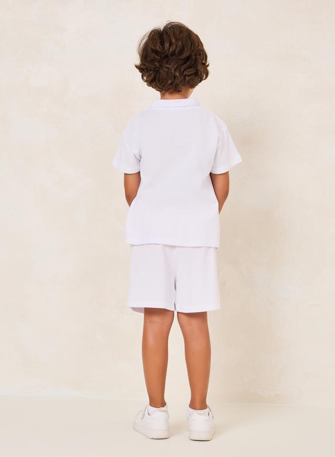 Styli Embroidery Polo T-Shirt and Shorts Set - Image 4
