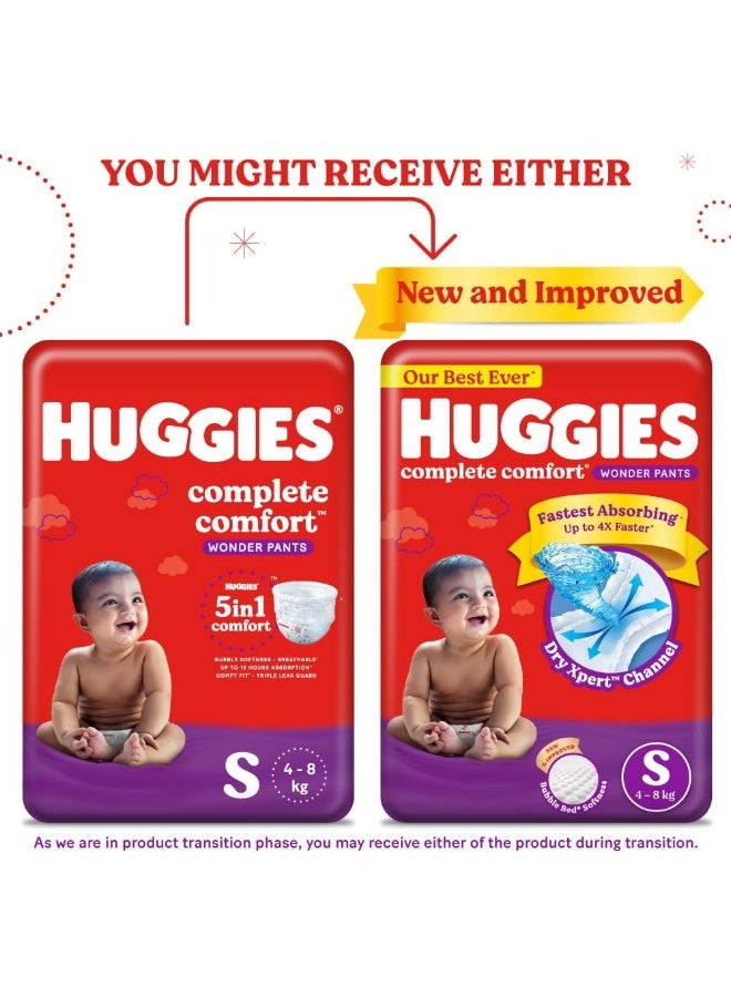Huggies Complete Comfort Wonder Baby Diaper Pants Small (S) Size - 40 Count - Image 4
