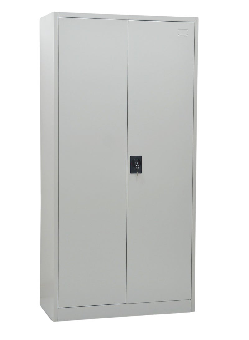 KARNAK خزانة تخزين معدنية فولاذية بأبواب فولاذية قابلة للقفل - رمادي - Image 1