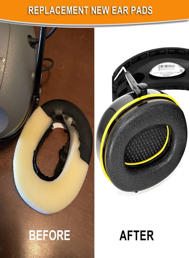 defean 4 × وسادات أذن - وسادات أذن بديلة من الفوم متوافقة مع 3M WorkTunes (90543، 90544، 90542، 90541) / واقي السمع Peltor Range Guard Connect (سلسلة EM042/033/037)  - Image 3