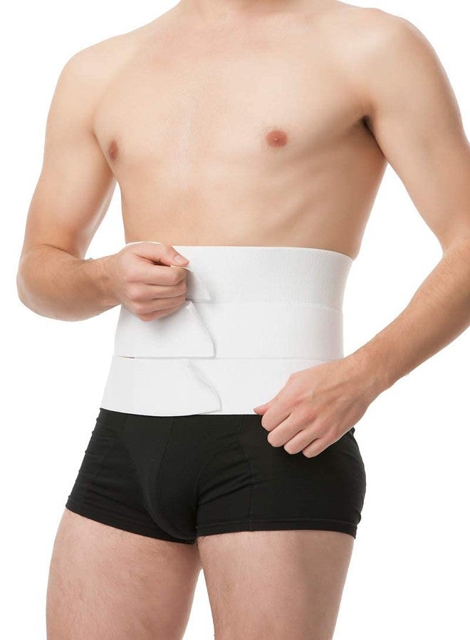 Isavela AB02 Abdominal Binder 9" Wide with 3 Split Panels for Liposuction, Tummy Tuck, Hernia Surgery, Back Support - Large/Extra Large, White - Image 1