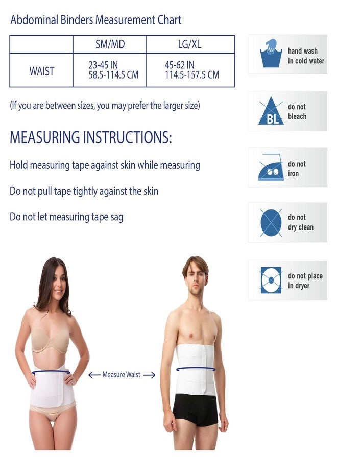 Isavela AB02 Abdominal Binder 9" Wide with 3 Split Panels for Liposuction, Tummy Tuck, Hernia Surgery, Back Support - Large/Extra Large, White - Image 4