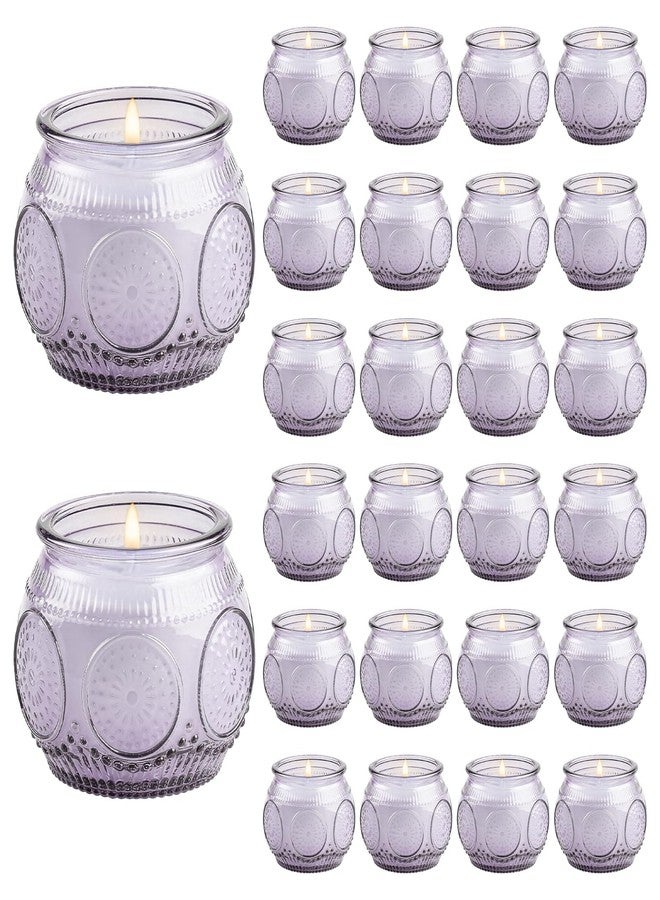 Veiuwa 24 Pack of 4 Oz Mini Soy Candles, Lavender Scented Candle Set in Vintage Purple for Home, Gifts, Party Favors, Spa & Relaxation It's a Very Holiday Gift to Give to Family and Friends! - Image 1