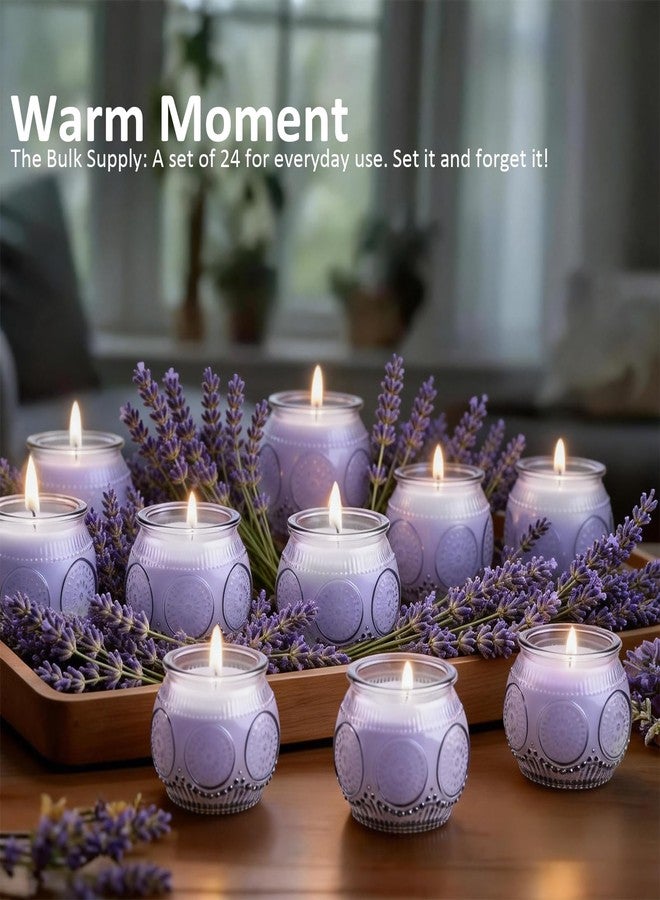 Veiuwa 24 Pack of 4 Oz Mini Soy Candles, Lavender Scented Candle Set in Vintage Purple for Home, Gifts, Party Favors, Spa & Relaxation It's a Very Holiday Gift to Give to Family and Friends! - Image 5