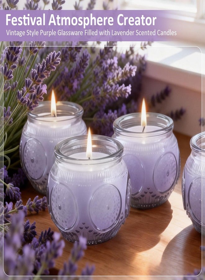 Veiuwa 24 Pack of 4 Oz Mini Soy Candles, Lavender Scented Candle Set in Vintage Purple for Home, Gifts, Party Favors, Spa & Relaxation It's a Very Holiday Gift to Give to Family and Friends! - Image 4