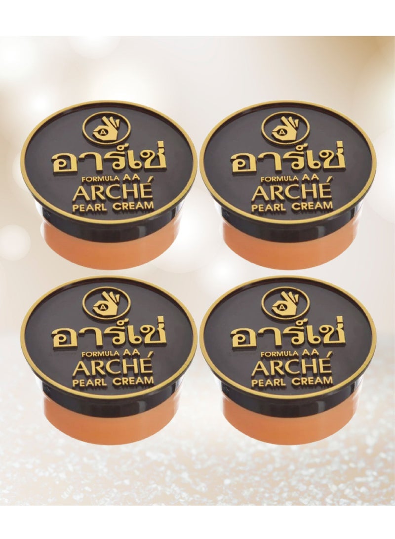 Arche 4 Pieces Skin Lightening Cream 5 Grams 3 In 1 With Multiple Properties Including Covering Black Spots On The Face Sun Protection Softening The Skin Cream Before Makeup - Image 1