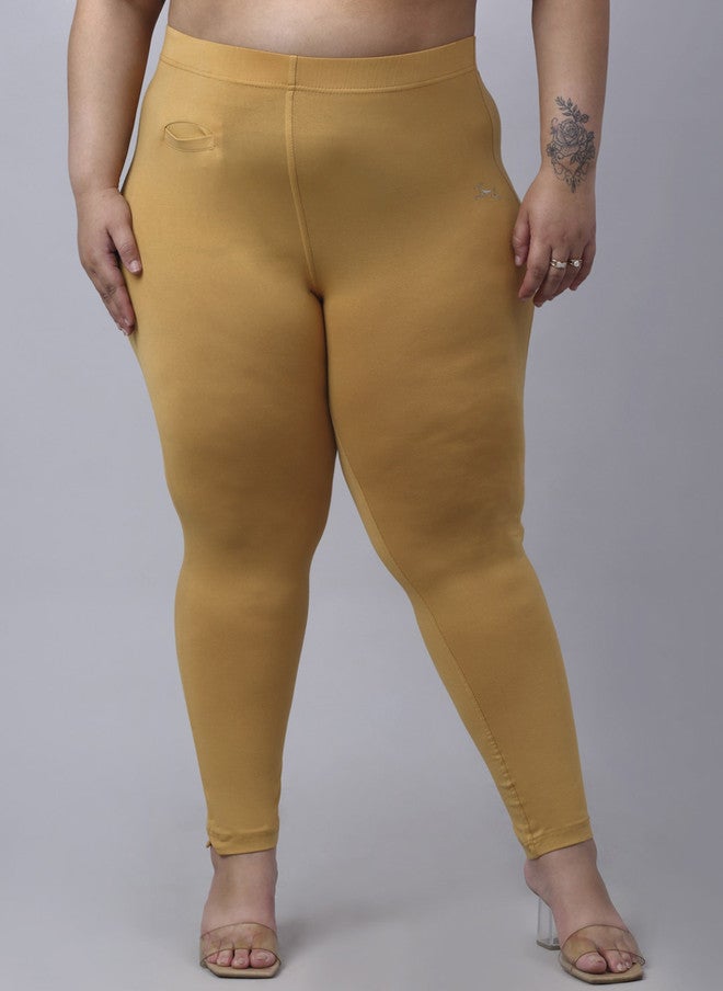 Trend Level Women Plus Size Super Easy Wash Regular Fit Cotton Cigarette Trousers - Image 1