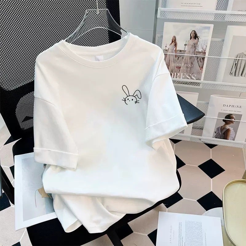 Rabbit Year Of Life Short-Sleeved T-Shirt Women'S Base Shirt 2023 New Red Clothes T-Shirt Red Top Ins Trendy - Image 5