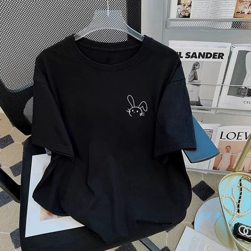 Rabbit Year Of Life Short-Sleeved T-Shirt Women'S Base Shirt 2023 New Red Clothes T-Shirt Red Top Ins Trendy - Image 3