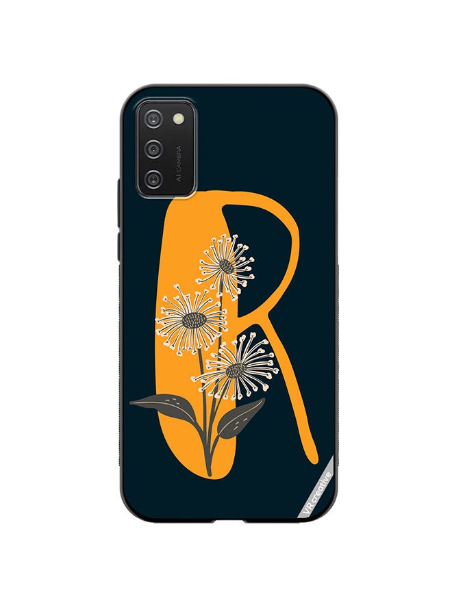 VR CREATIVE Protective Case Cover For Samsung Galaxy A02s Alphabet R Design Multicolour - Image 1