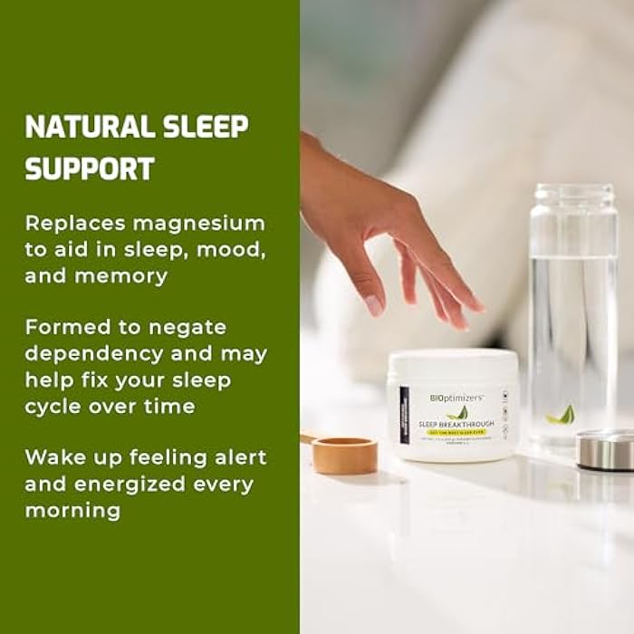 BIOptimizers Sleep Breakthrough 2.0 – Natural Support Supplement | Calming Relief Aid Adults | Non Habit Forming | 202.5 g Powder Blue Berry Dreams - Image 4