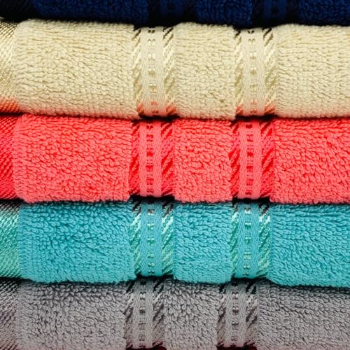 STAMIO Cotton 575 GSM Hand Towel Set of 6, 40 X 60 cm for Men, Women, Home Use, Gym, Wash Basin | Soft, Absorbent, Quick Dry, Full Size Large | Multicolor - Image 3