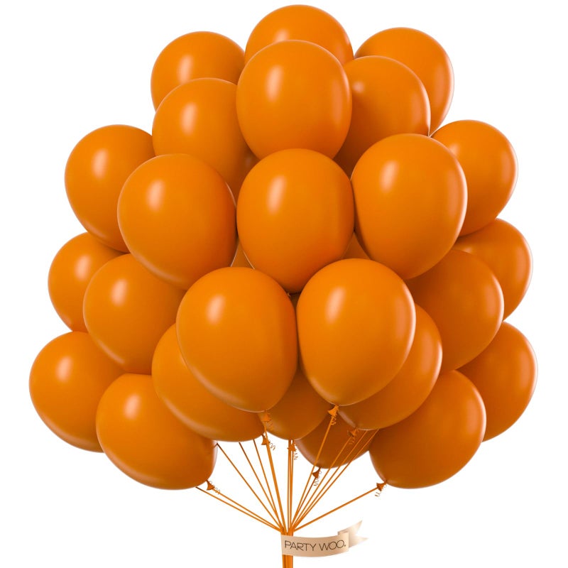 PartyWoo Burnt Orange Balloons 101pcs 12 Inch Terracotta Rust Fall Color Autumn Boho Balloon Arch Kit Garland for Wedding Birthday Baby Shower Thanksgiving Halloween Fall Party Decorations OrangeF53 - Image 3