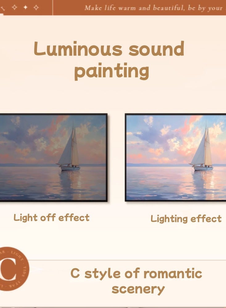 High End Decorative Audio, Bluetooth Speaker, Mural Desktop Lighting, Romantic Scenery C Model 【High-End Chip+King Sound Quality】 - Image 1