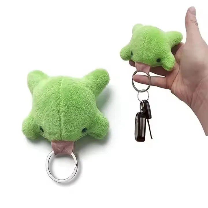 Y&D Green Frogs Funny Soft Toy Decor Plush Keychain Bag Charms Car Keyring Gifts Stuffed Animals Toys - Image 2