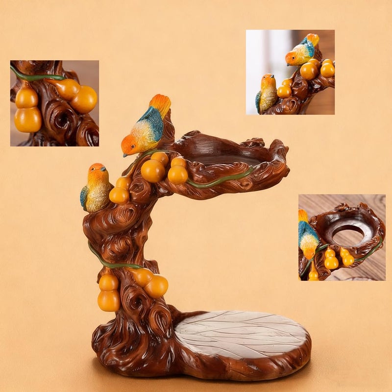 ZPGXLRZ Lazy Kungfu Glass Tea Set Heat Resistant Semi Automatic Drip Rotating with Infuser Magnetic Teapot Set for Gongfu Tea Making Ideal (Gourd Bird) - Image 5