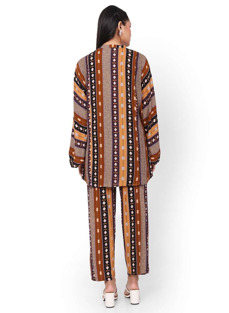 HANA & SARA PRINTED VISCOSE CASUAL ELEGANT CO-ORD SET FOR WOMENS DRESS - Image 2