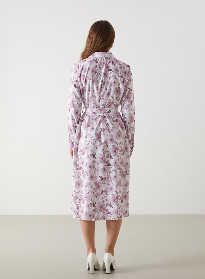 LC WAIKIKI Floral Women's Shirt Dress  - Image 4