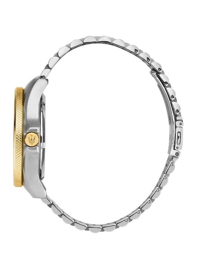 مازيراتي سفيدا 44 مم، مينا أسود، ستانلس ستيل + ​​ذهب أصفر - Image 3