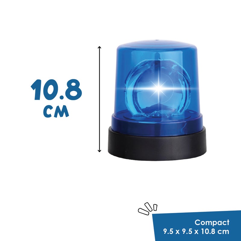 alldoro Toy Rescue Blue Light with Sound and Silent Mode | Rotating Light | Realistic Siren | Compact 9.5x9.5x10.8cm | Roleplay Toy for Kids Age 3+ - Image 3