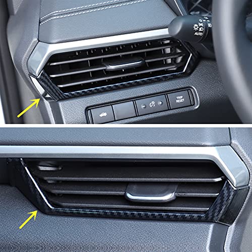 CYAuto New Sport Carbon Fiber Style Interior Side Air Vent Trim Fit for Nissan Altima 2019 2020 2021 2022 (Carbon Fiber Style, Left+Right air Vent Trim) - Image 1