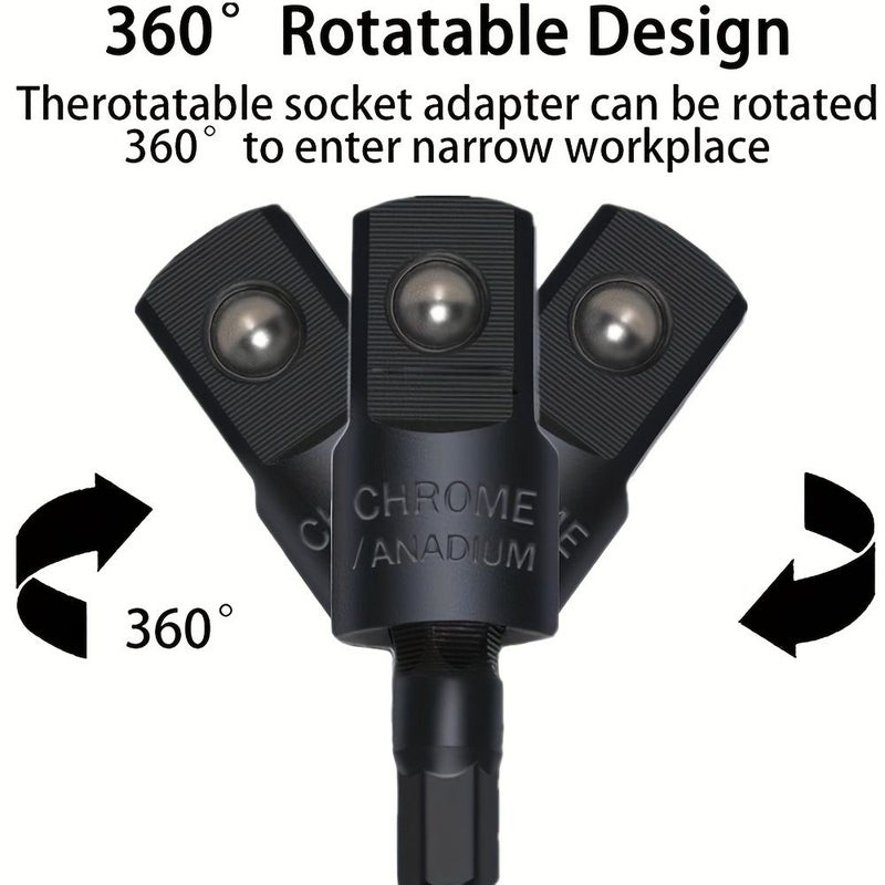 6 Pcs Hex Quick Connect Adapter Six Point Conversion Head Set - Image 5