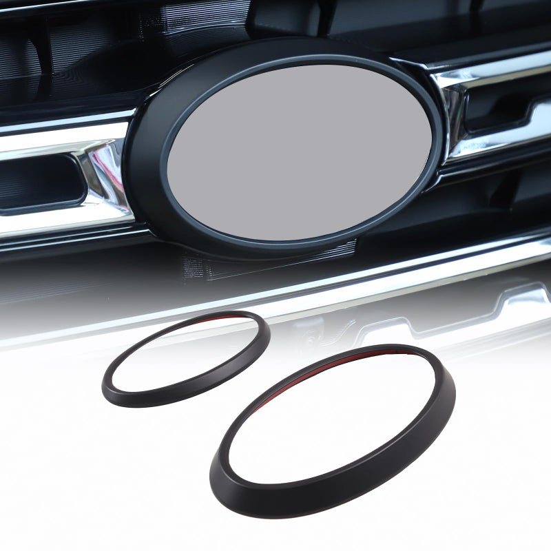 CHEAYAR Car Front Rear Logo Decoration Cover Ring Trim, Compatible for Subaru Outback 2021 2022 2023 2024 2025, Hood Emblem Ring Accessories, Made of ABS (Matte Black) - Image 1