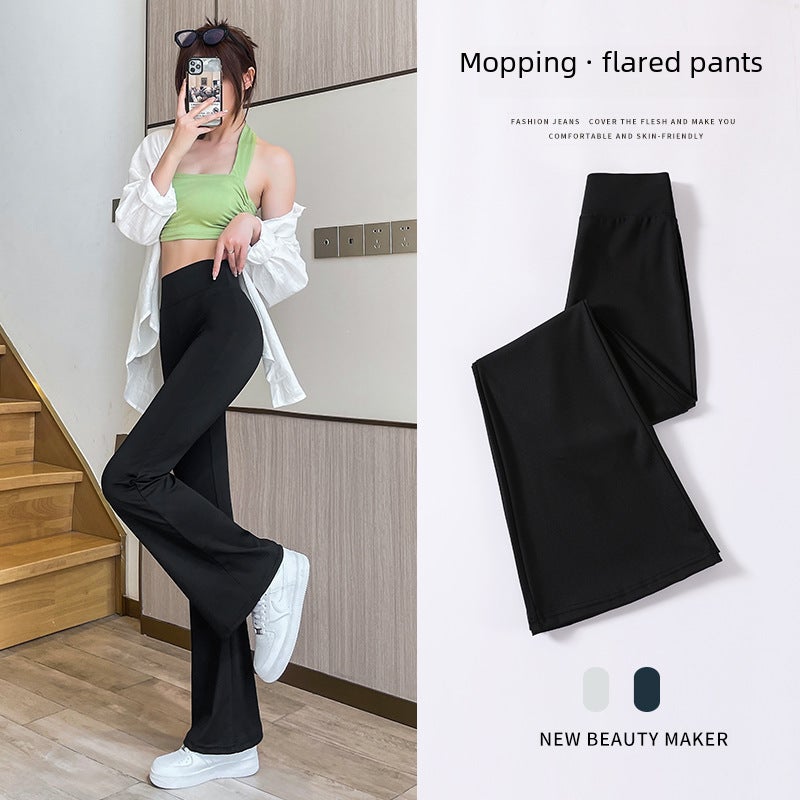 High Waist Flare Yoga Pants Slimming Casual Women Split Pants  - Image 3