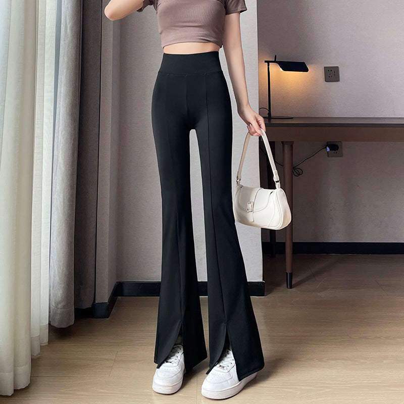 High Waist Flare Yoga Pants Slimming Casual Women Split Pants  - Image 1