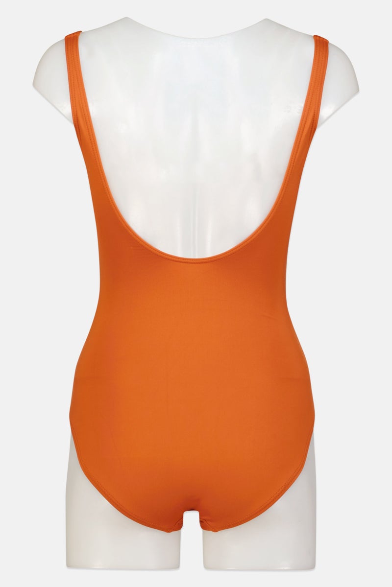Michael Kors Women Padded One Piece Textured Swimwear, Brown  - Image 2