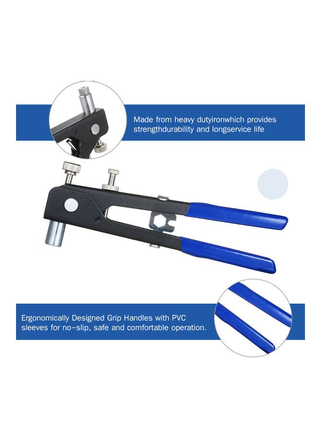 إسكدنيا طقم أدوات برشام صامولة مكون من 86 قطعة مع صندوق تخزين أزرق/ أسود/ فضي - Image 3