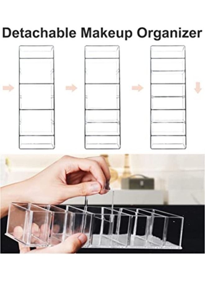 SMARTPOINTS - Detachable Makeup Organizer, 8 Compartments Acrylic Cosmetic Storage Jewelry Display Boxes, Clear Drawer Organizers Case for Dresser Vanity Bathroom Kitchen - Image 1