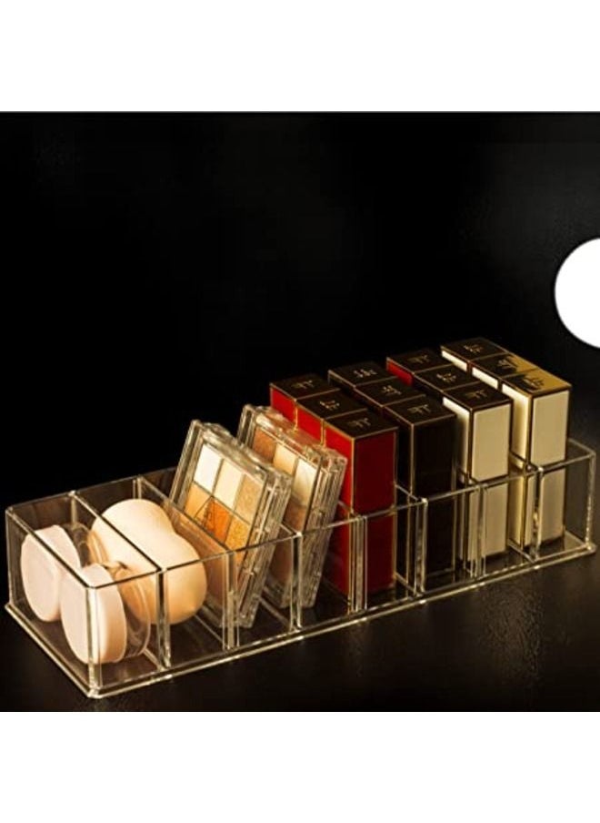 SMARTPOINTS - Detachable Makeup Organizer, 8 Compartments Acrylic Cosmetic Storage Jewelry Display Boxes, Clear Drawer Organizers Case for Dresser Vanity Bathroom Kitchen - Image 1