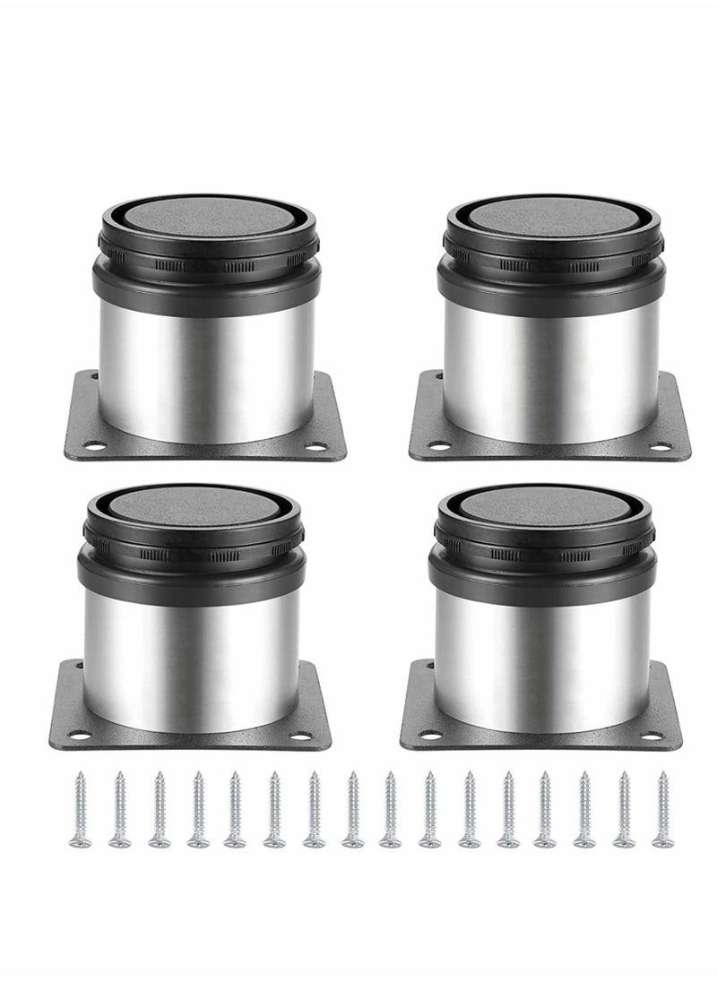 Y&D Furniture Cabinet Round Metal Legs, 4 Pcs Adjustable Stainless Steel Feet  - Image 1