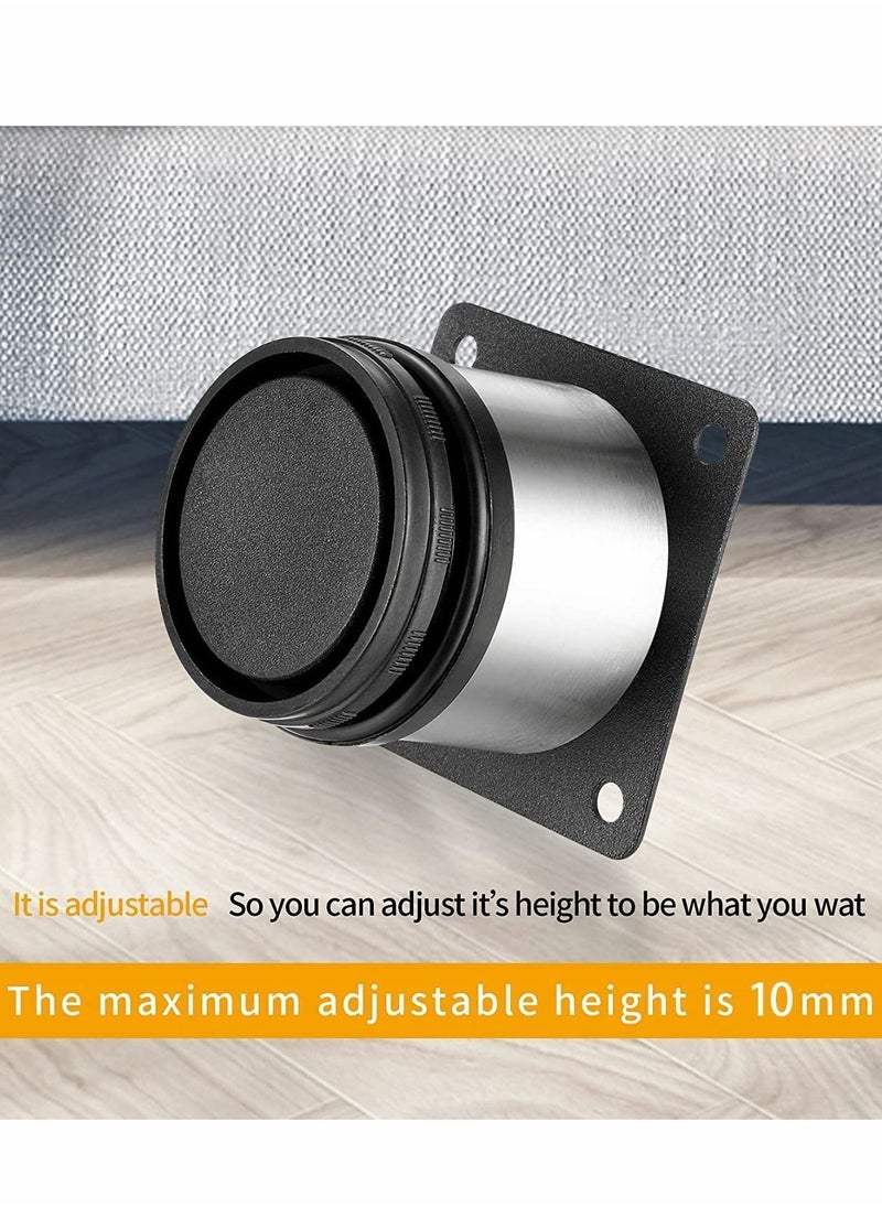 Y&D Furniture Cabinet Round Metal Legs, 4 Pcs Adjustable Stainless Steel Feet  - Image 3