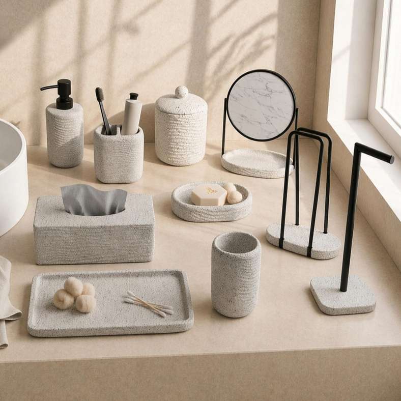 Pan Home Tuscany Polyresin Towel Holder 18x7.6x24.5cm - Beige - 211HEL9900810 - Image 2
